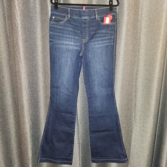 NWT Spanx pull-on Flare Jeans XL- Midnight Blue (Discontinued shade!) - Picture 3 of 6